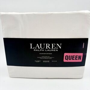 LAUREN Ralph Lauren Dunham Sateen Queen Sheet Set White 300 Thread Count